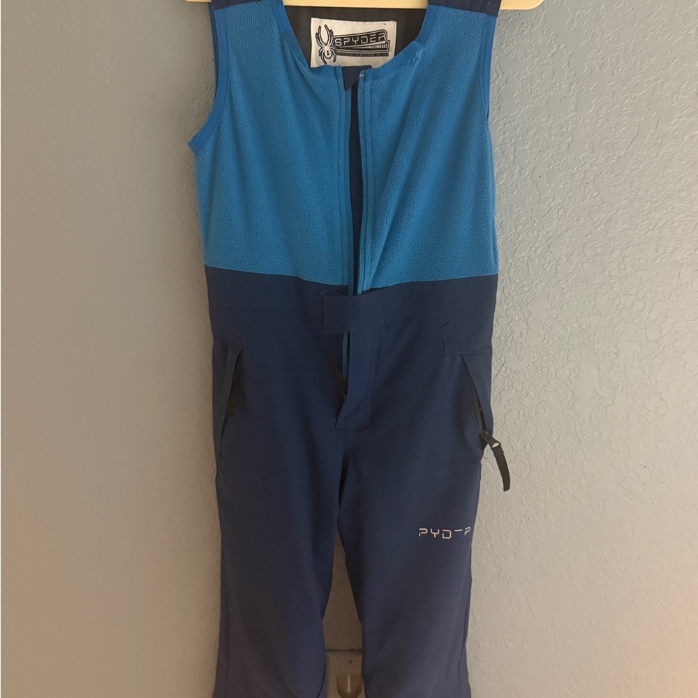 Spyder Blue Ski Bib with Zipper